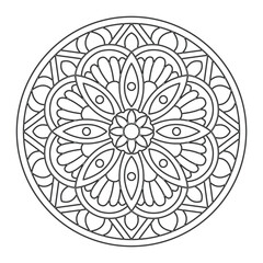 Black and white mandalas, mandala coloring pages, vector file