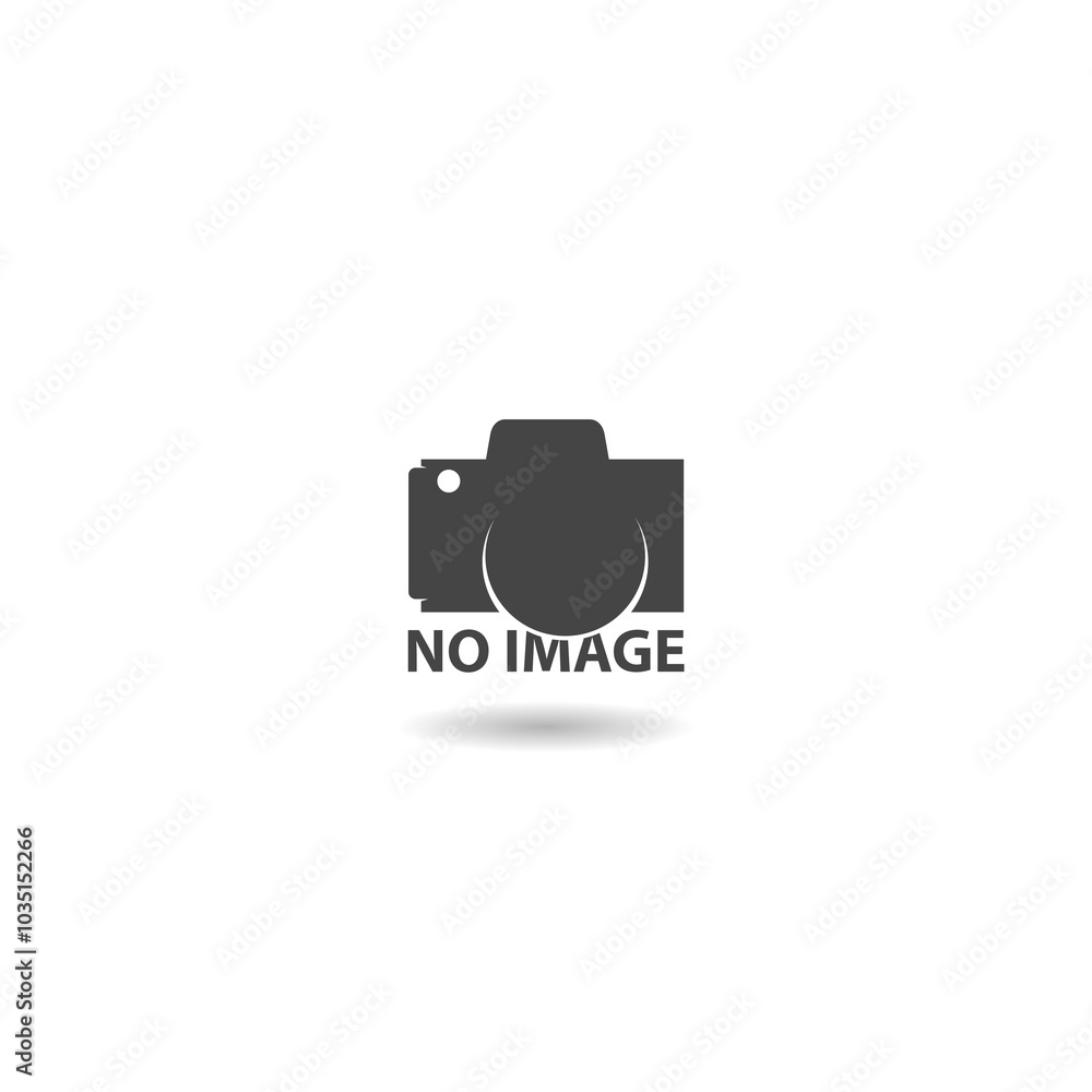 Poster no image symbol icon with shadow