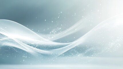 Soft Flowing Waves with Sparkling Particles