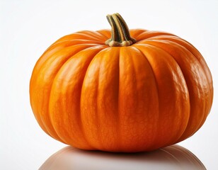 big orange pumpkin isolated on white background