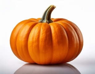 Obraz premium big orange pumpkin isolated on white background