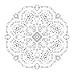 Discover the joy of stress-free coloring with our intricate mandala designs, vector file