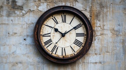 Fototapeta premium A classic wall clock with a timeless design, Modern lifestyle theme, Minimalist style