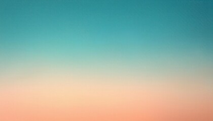 Naklejka premium Tranquil Gradient Horizon: Soft Teal to Peach Blend for Minimalist Aesthetic, Perfect as a Calming Poster Backdrop, Website Banner, or Inspirational Design with Ample Copy Space for Text and Branding