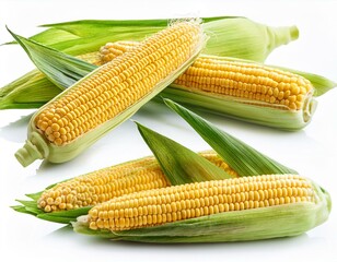 Corn on the cob kernels close up shot