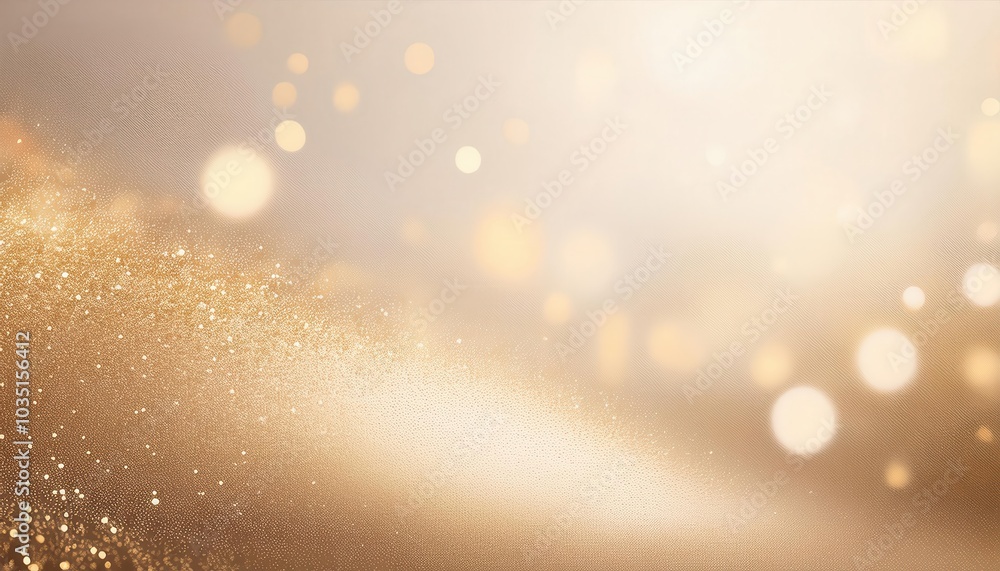 Fototapete luxurious golden bokeh with soft light gradient and sparkling texture. ideal for festive invitations