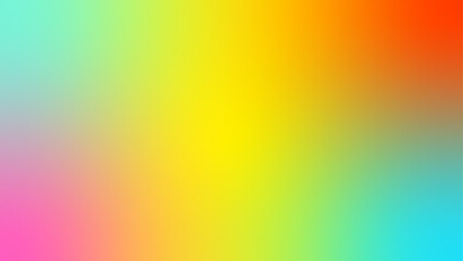 Smooth colorful gradient background. Yellow, blue, pink, red, green, orange