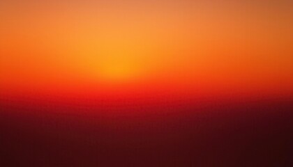 Serene Golden Sunset Over Horizon with Radiant Orange Gradient Sky and Soft Black Silhouette. Perfect Background for Inspirational Posters, Meditation Themes, or Travel Campaigns with Copy Space