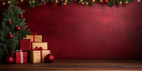 Festive Christmas Tree and Gift Decorations