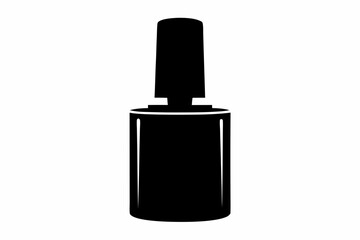 Nail polish bottle icon, Nail polish silhouette vector

