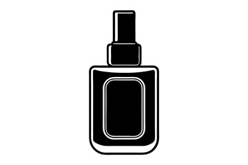 Nail polish bottle icon, Nail polish silhouette vector

