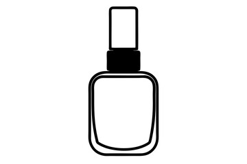 Nail polish silhouette vector, Nail polish bottle icon
