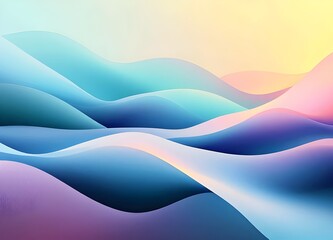 Obraz premium Abstract Wavy Background with Blue, Yellow, and Purple
