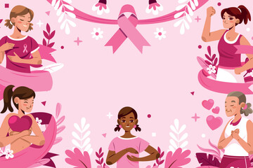 Breast cancer awareness month background