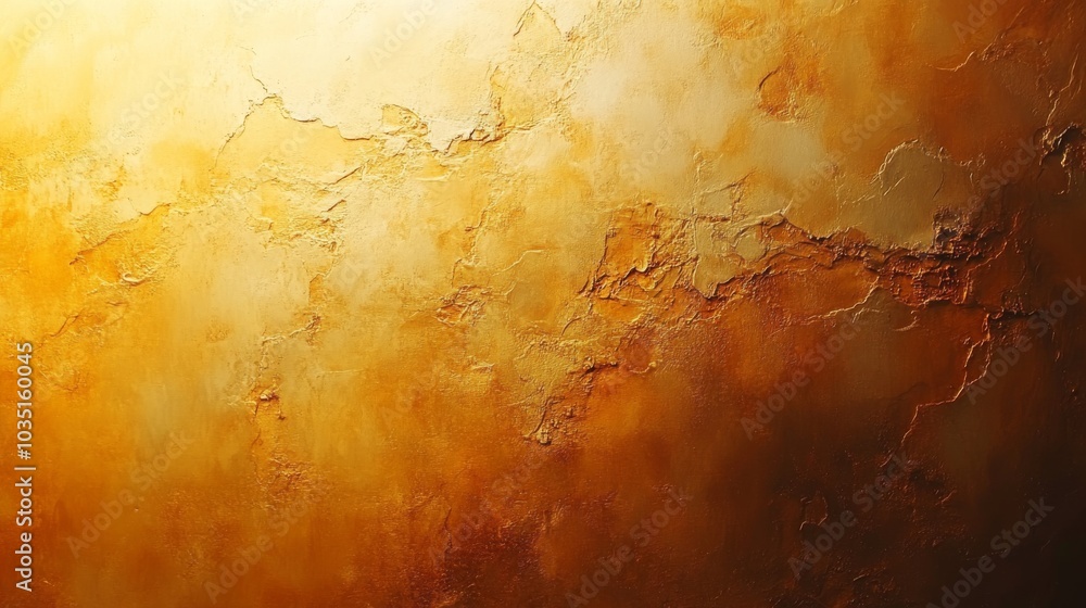 Poster The surface exhibits a warm orange hue with distinct textures and patterns, creating an inviting atmosphere through gentle light reflections.
