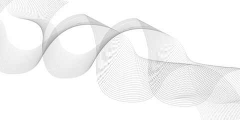 Abstract wave blend lines on transparent background. Design for banner, wallpaper, background and many more. Undulate Grey Wave Swirl, frequency sound wave, twisted curve lines with blend effect.	
