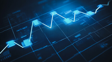 Abstract business  and charts and graphs with statistics to innovative analyze business potential and forecast future development of companies growth.