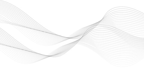 Abstract wave blend lines on transparent background. Design for banner, wallpaper, background and many more. Undulate Grey Wave Swirl, frequency sound wave, twisted curve lines with blend effect.	
