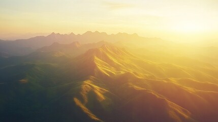 Serene Mountain Landscape at Sunset