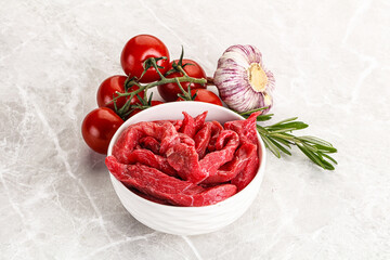 Raw beef meat for cooking