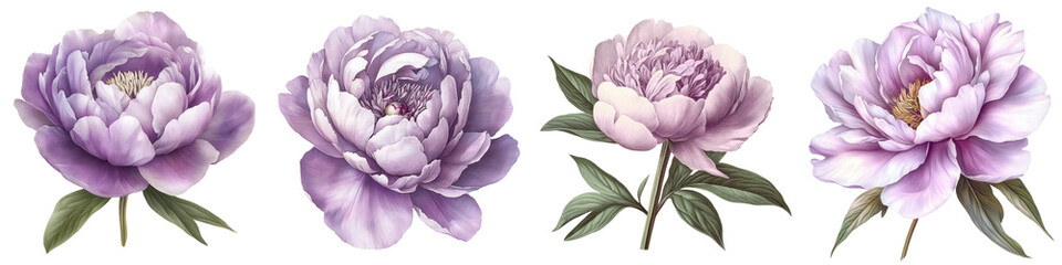 Stunning close up view of lush blooming pink and purple peony flowers with delicate petals  Elegant floral design in soft pastel colors perfect for romantic spring or summer backgrounds botanical