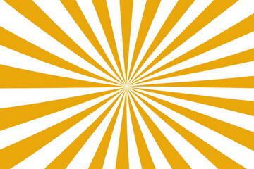 Fototapeta premium Bright yellow starburst pattern radiating from the center, creating a dynamic and energetic abstract background design.