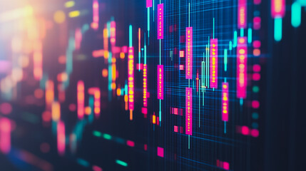Fototapeta premium Abstract business network and charts and graphs with statistics to innovative analyze business potential and forecast future development of companies growth.