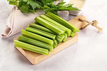 Vegan cuisine - dietary celery cticks