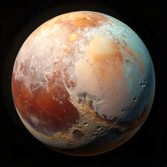 Naklejka premium planet in space. earth, planet, globe, space, world, map, blue, sphere, astronomy, 3d, atmosphere, global, moon, clouds, continent, black, ocean, night, universe, america, sun, europe, sea, illustrati