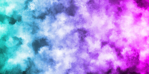 Abstract Mint Bluesky Water color background, Illustration. cloudy Minty sky background with clouds, cloudy light blue watercolor natural clouds and smoke. romantic summer blue sky with fluffy cloud.	