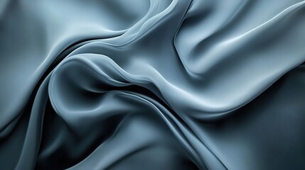 Obraz premium Smooth Silk Texture in Soft Blue Tones