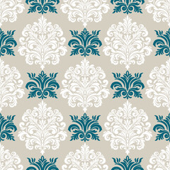 Vector damask pattern,damask ornament for wallpapers, textile, wrapping.