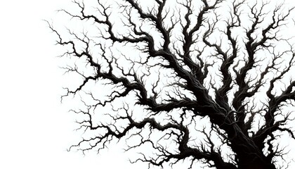 Obraz premium Intricate Silhouette of a Leafless Tree