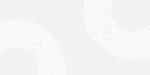 Abstract white background with white circle lines. Digital future technology concept