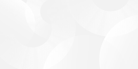 Abstract white background with white circle lines. Digital future technology concept simple art