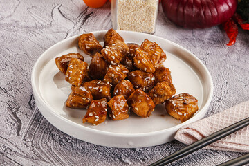 Chicken fillet with soya teriyaki sauce