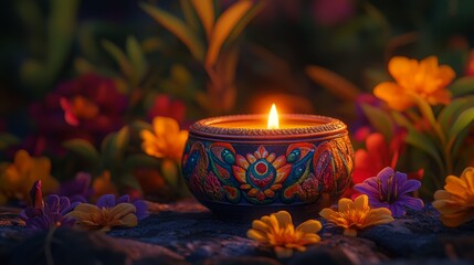 3D Rendered Photo for Diwali Celebration