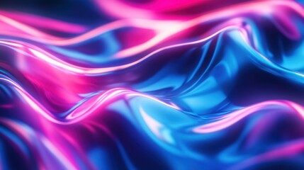 Naklejka premium Abstract Neon Waves