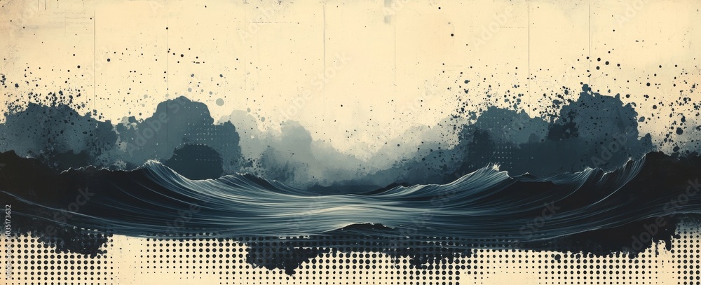 Poster overlay texture. textured banner with distress effect. modern halftone dots. screen print texture. g