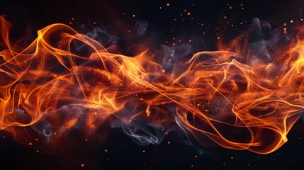 Fototapeta premium Fire wall background