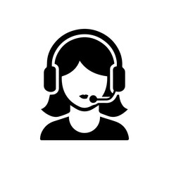 woman call center icon,  woman customer service avatar icon.