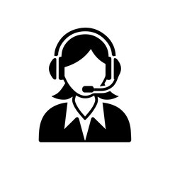 woman call center icon,  woman customer service avatar icon.