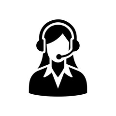 woman call center icon,  woman customer service avatar icon.