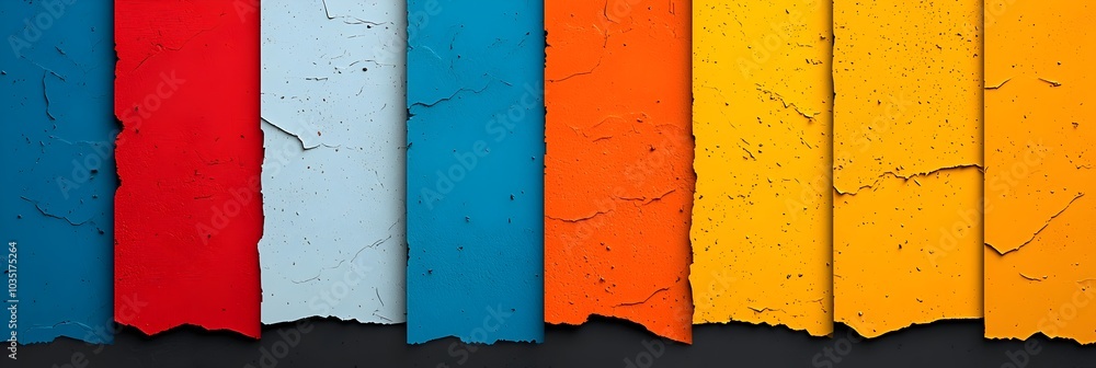 Poster Elegant and modern paper tear effects layered on solid colored backgrounds creating unique and captivating graphic design elements  These abstract