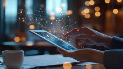 Digital Network Connection on Tablet