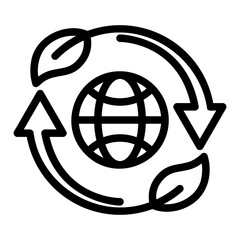ecology icon or logo ilustration for website. Perfect use for web, pattern, design, app, etc.