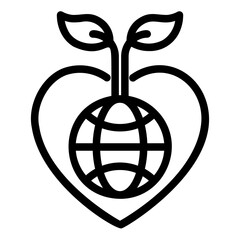 ecology icon or logo ilustration for website. Perfect use for web, pattern, design, app, etc.