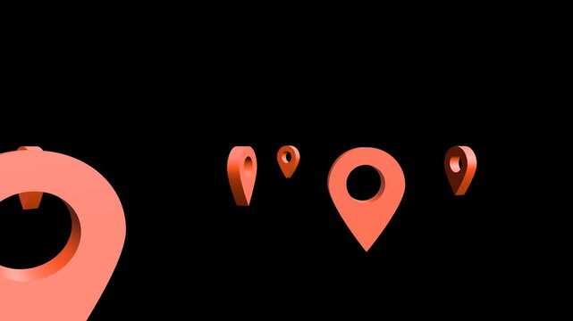 マップピンが降ってくるアニメーション