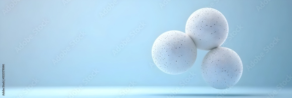Aufkleber Mesmerizing abstract composition featuring 3D spheres and cubes in a minimalist futuristic setting with soft shadows and lighting creating a captivating and contemporary visual experience