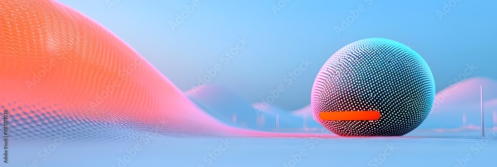 Poster mesmerizing holographic wave patterns reflecting a kaleidoscopic display of iridescent hues creating